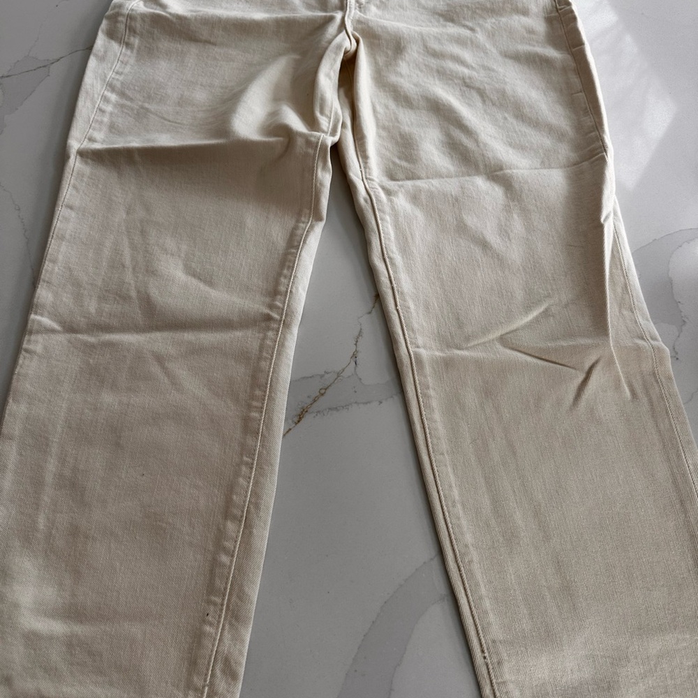 Old Navy Beige High-Rise straight ankle length jeans